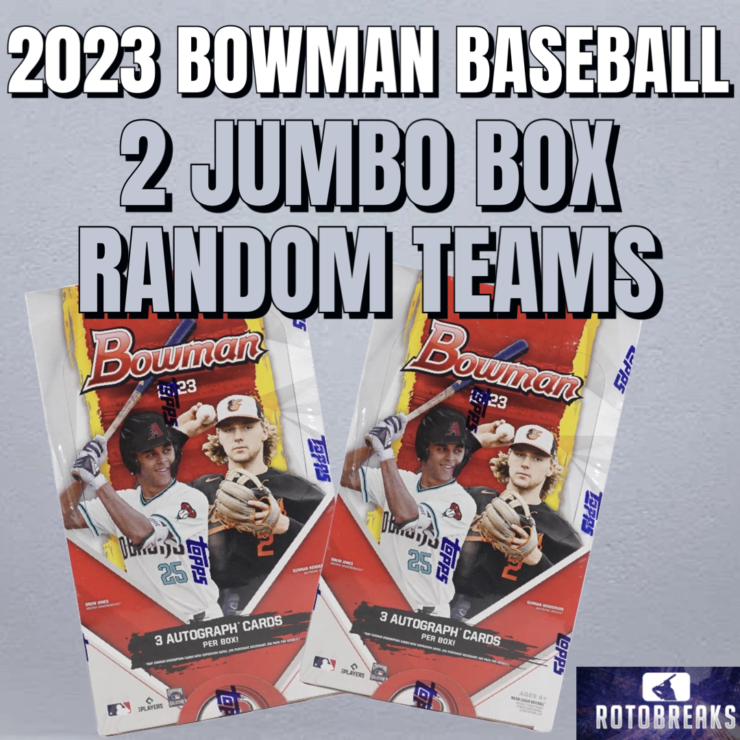 23RB63 - 2023 BOWMAN BASEBALL 2 BOX JUMBO RANDOM TEAMS #1 – Rotobreaks